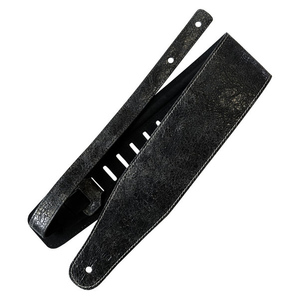 Beavertail Worn Black Guitar Strap #1059
